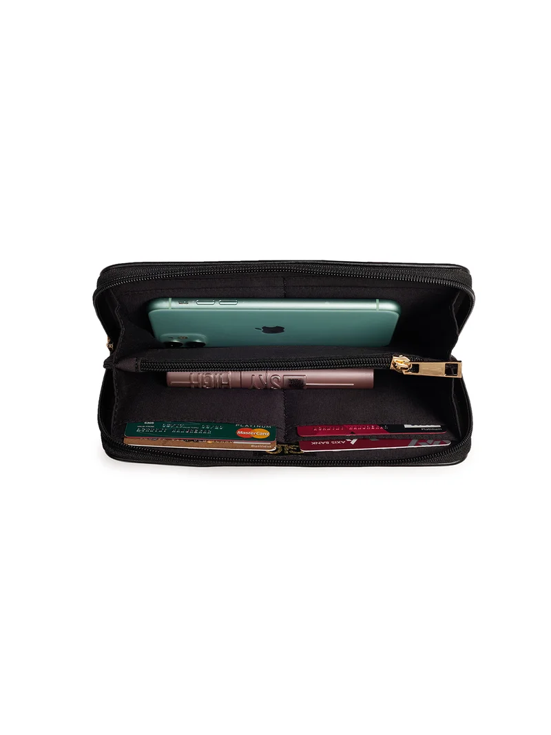 globus  Globus Women Off-White Abstract Woven Design Zip Around Wallet With Zip Coin Pocket  | Best Price UAE